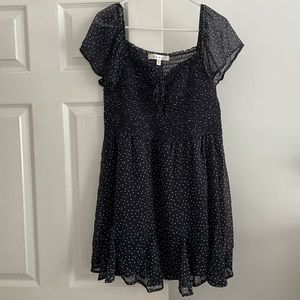 Row A Flutter Sleeve Dress Polka Blue Nordstrom
